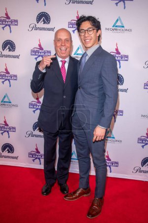 Photo for Figure Skating in Harlem's 26th Annual Celebrating Excellence Sisterhood Gala. April 24, 2023, New York, New York, USA: Scott Hamilton and Nathan Chen attend Figure Skating - Royalty Free Image