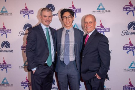 Photo for Figure Skating in Harlem's 26th Annual Celebrating Excellence Sisterhood Gala. April 24, 2023, New York, New York, USA: Timothy Goebel, Nathan Chen and Scott Hamilton - Royalty Free Image