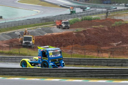 Photo for (INT) Renovation due to The Town Musical Event at Interlagos Race Track. April 28, 2023, Sao Paulo, Brazil: The temple of Brazilian motorsport is undergoing renovations and improvements to accommodate the mega musical event - Royalty Free Image