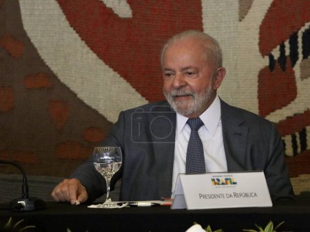 Photo for Inaugural Session of the Council for Sustainable Economic and Social Development (CDESS). May 4, 2023. Brasilia, Federal District, Brazil: The President of the Republic of Brazil, Luiz Inacio Lula da Silva - Royalty Free Image