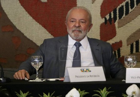 Foto de Sesión inaugural del Consejo de Desarrollo Económico y Social Sostenible (CDESS). 4 de mayo de 2023. Brasilia, Distrito Federal, Brasil: El Presidente de la República de Brasil, Luiz Inácio Lula da Silva - Imagen libre de derechos