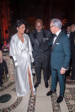 Photo for Accessories Council 27th Annual ACE Awards. May 03, 2023, New York, New York, USA: (L-R) Kris Jenner, Corey Gamble and Tommy Hilfiger attend the Accessories Council 27th Annual ACE Awards at Cipriani 42nd Street on May 03, 2023 in New York City - Royalty Free Image
