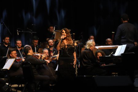 Foto de Espectáculo del Maestro Joao Carlos Martins y Elba Ramalho. Mayo 05, 2023, Sao Paulo, Brasil - Imagen libre de derechos