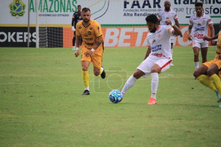 Photo for Brazilian Soccer Championship Serie C: Amazonas vs America-RN. May 06, 2023, Manaus, Amazonas, Brazil: Soccer match between Amazonas and America-RN, valid for the second round of Series C of the Brazilian Soccer Championship - Royalty Free Image