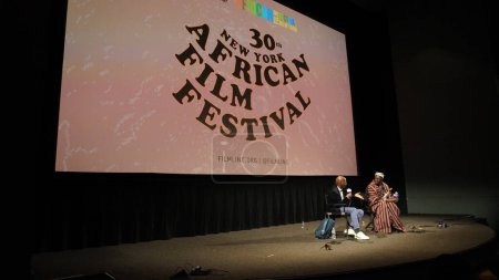 Téléchargez les photos : 30e Festival du film africain de New York. 10 mai 2023, New York, États-Unis : Le New York African Film Festival, fondé en 1993 pour défier les récits prédominants sur les Africains et permettre aux Africains de parler d'eux-mêmes, converge à New York - en image libre de droit