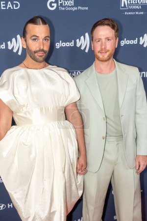 Photo for 34th Annual GLAAD Media Awards. May 13, 2023, New York, New York, USA: Jonathan Van Ness and Mark Peacock attend the 2023 GLAAD Media Awards at New York Hilton Midtown on May 13, 2023 in New York City. - Royalty Free Image