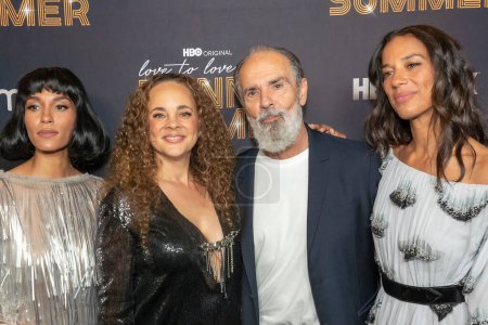 Photo for New York Premiere of Love TO LOVE YOU, DONNA SUMMER. May 18, 2023, New York, New York, USA: Brooklyn Sudano, Mimi Dohler, Bruce Sudano and Amanda Sudano-Ramirez attend the HBO Documentary Films presents the new york premiere of Love TO LOVE YOU - Royalty Free Image