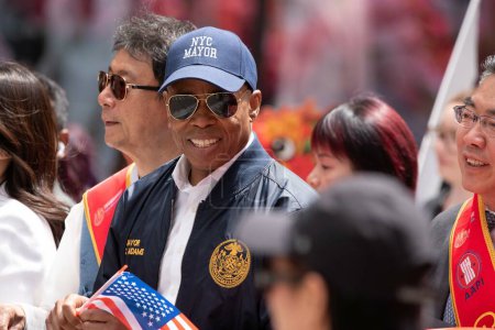 Photo for New York Mayor, Eric Adams at the second annual AAPI Parade on Sixth Avenue (Avenue of the Americas). May 21, 2023. New York, USA The Asian American and Pacific Islander (AAPI) Cultural and Heritage Parade - Royalty Free Image