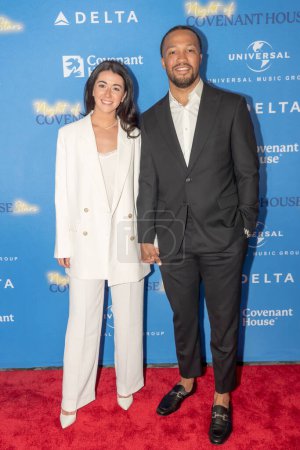 Photo for 2023 Night Of Covenant House Stars Gala. May 22, 2023, New York, New York, USA: Alison Marks and Jalen Brunson attend the 2023 Night of Covenant House Stars Gala at The Jacob K. Javits Convention Center on May 22, 2023 in New York City. - Royalty Free Image