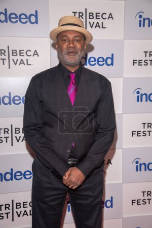 Photo for Flower Premiere - 2023 Tribeca Festival. June 08, 2023, New York, New York, USA: Executive Producer Nelson George attends the Flower premiere during the 2023 Tribeca Festival at Spring Studios on June 08, 2023 in New York City. - Royalty Free Image