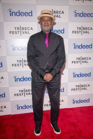 Photo for Flower Premiere - 2023 Tribeca Festival. June 08, 2023, New York, New York, USA: Executive Producer Nelson George attends the Flower premiere during the 2023 Tribeca Festival at Spring Studios on June 08, 2023 in New York City. - Royalty Free Image