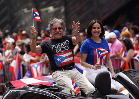 Téléchargez les photos : Défilé de la Journée nationale portoricaine 2023. 11 juin 2023, New York, États-Unis : Le défilé de la Journée nationale portoricaine est l'une des plus grandes célébrations de la culture portoricaine aux États-Unis et a lieu chaque année à New York. - en image libre de droit