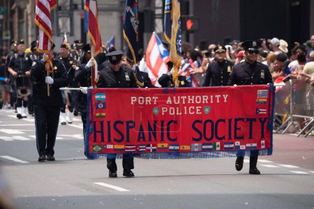 Foto de Desfile Puertorriqueño de Nueva York en Nueva York, Nueva York. 11 de junio de 2023 Estados Unidos. El Desfile Nacional del Día Puertorriqueño (NPRDP) tiene lugar anualmente a lo largo de la Quinta Avenida en Manhattan, el segundo domingo de junio. - Imagen libre de derechos