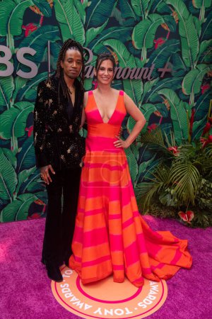 Photo for The 76th Annual Tony Awards. June 11, 2023, New York, New York, USA: Eric Emauni and Marina Montesanti attend The 76th Annual Tony Awards at United Palace Theater on June 11, 2023 in New York City. - Royalty Free Image