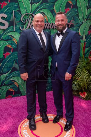 Photo for The 76th Annual Tony Awards. June 11, 2023, New York, New York, USA: Casey Nicholaw and Josh Marquette attend The 76th Annual Tony Awards at United Palace Theater on June 11, 2023 in New York City. - Royalty Free Image