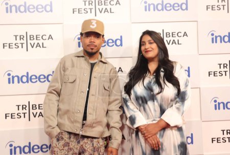 Foto de Tribeca Film Festival - Posibilidad de que El Rapero, 14 de junio de 2023, NY, EE.UU.: Puja Patel y la Posibilidad de que el Rapero. Este año el Hip Hop tomó una forma importante mostrando Posibilidad de que El Rapero. - Imagen libre de derechos