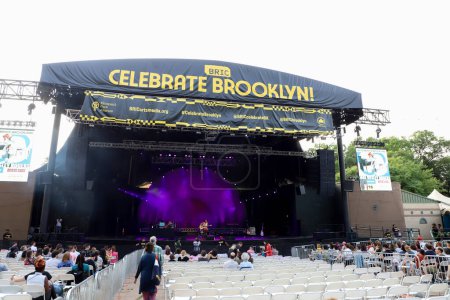 Photo for (NEW) 2023 BRIC Celebrate Brooklyn! June 15, 2023, Brooklyn, New York, USA: The 2023 BRIC Celebrate Brooklyn concert featuring Jake Wesley Rogers,Kara Jackson, and Bright Light Bright Light and with the presence of fans at Lena Horne Bandsh - Royalty Free Image