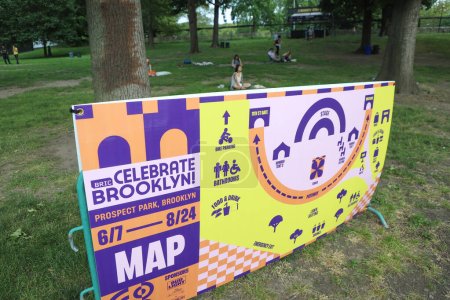 Photo for 2023 BRIC Celebrate Brooklyn! Jake Wesley Rogers. June 15, 2023, Brooklyn, New York, USA: The 2023 BRIC Celebrate Brooklyn concert featuring Jake Wesley Rogers,with the presence of fans at Lena Horne Bandshell in Prospect Park. - Royalty Free Image