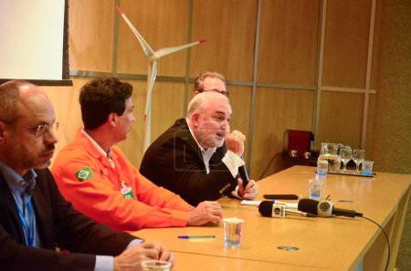 Téléchargez les photos : Natal (RN), Brésil 19 / 06 / 2023 - Le président de Petrobras, Jean Paul Prates, et le directeur de la transition énergétique et du développement durable, Mauricio Tolmasquim, ont participé à la matinée de ce lundi 19 - en image libre de droit