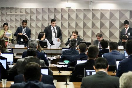 Téléchargez les photos : Brasilia (DF), Brésil - Commission d'enquête parlementaire mixte sur les actes du 8 janvier 2023, 4e réunion, Déclaration de Silvinei Vasques ; le matin de ce mardi 20 juin 2023 - en image libre de droit