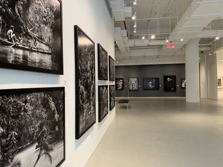 Photo for Sebastiao Salgado Amazonia Photo Exhibition in New York. June 22, New York, USA: Brazilian famous photographer, Sebastiao Salgados pictures are being exhibited at Sundaram Tagore Gallery in Manhattan-New York from June 15 to July 15 - Royalty Free Image
