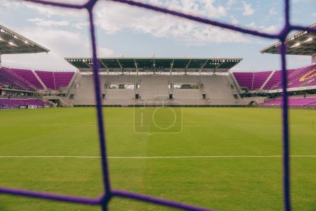 Photo for Orlando (USA),  The second edition of the festive game promoted by former players Ronaldinho and Roberto Carlos, at Exploria Stadium, home of Orlando City, in Orlando. - Royalty Free Image