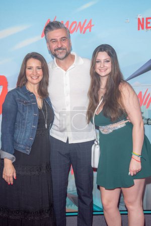 Photo for Netflix's Nimona New York Screening. June 24, 2023, New York, New York, USA: Troy Quane (C) and guests attends the New York Screening of Netflix's Nimona at AMC Lincoln Square Theater on June 24, 2023 - Royalty Free Image