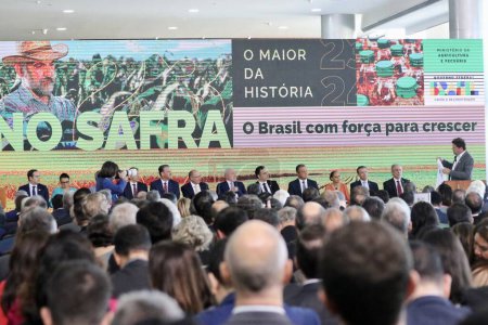Téléchargez les photos : Brasilia (DF), Brésil 27 / 06 / 2023 - Cérémonie de lancement du Plan Culturel 2023 / 2024 ; le matin de ce mardi 27 juin 2023 au Palais Planalto à Brasilia. - en image libre de droit