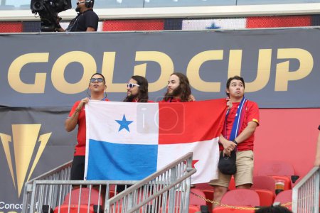 Photo for (SPO) Concacaf Gold Cup: Soccer Match between Martinique and Panama. June 30, 2023, Harrison, New Jersey, USA: Soccer match between Martinica and Panama valid for the 2nd round of the Concacaf Gold Cup, at the Red Bull Arena, in Harrison, on Friday - Royalty Free Image