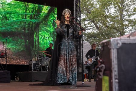 Photo for (NEW) Marisa Monte Performs in Central Park. July 02, 2023, New York, New York, USA: Marisa Monte performs during opening night of Brasil Summerfest at the SummerStage in Central Park on July 2, 2023 in New York City. - Royalty Free Image