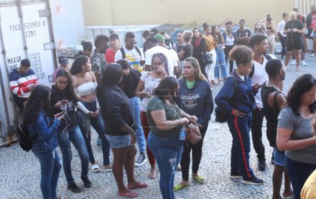 Téléchargez les photos : Rio de Janeiro (RJ), 05 / 07 / 2023 - DOACAO / BLOOD / EMORIO / RJ - Les fans de Ludmilla font un don de sang en échange de billets pour le spectacle. Hemorio a reçu deux fois plus de volontaires qu'une journée ordinaire ce mercredi matin. - en image libre de droit