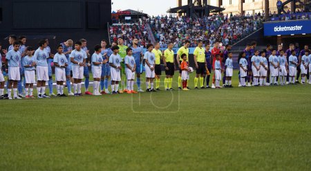 Photo for (NEW)2023 MLS Regular Season: New York City FC vs. Charlotte  FC. July 05, 2023, Queens.  New York ,USA: Soccer match between New York City FC and Charlotte FC, on Matchday 23 of the 2023 MLS Regular Season,  Eastern Conference at Citifield - Royalty Free Image