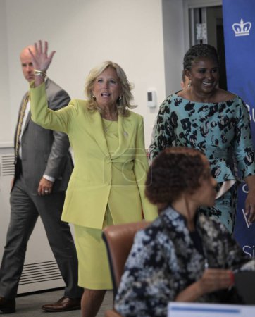 Foto de (NUEVO) La Primera Dama de los Estados Unidos Jill Biden se une a las Primeras Damas Africanas en la Inaugural Global First Ladies Academy en la Columbia University Mailman School of Public Health. 12 de julio de 2023, Nueva York, EE.UU. - Imagen libre de derechos