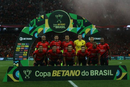 Photo for CURITIBA (PR), Brazil - 07/12/2023 - FOOTBALL/COPA DO BRASIL 2023/ATHLETICO PR/FLAMENGO - Match between Athletico PR against Flamengo, second leg of the Quarter Finals of the Copa do Brasil 2023, at Ligga Arena at night this Wednesday, July 12, 2023 - Royalty Free Image