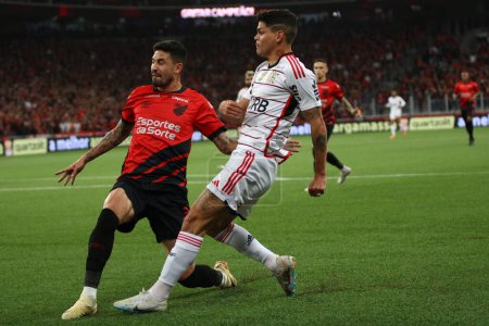 Photo for CURITIBA (PR), Brazil - 07/12/2023 - FOOTBALL/COPA DO BRASIL 2023/ATHLETICO PR/FLAMENGO - Match between Athletico PR against Flamengo, second leg of the Quarter Finals of the Copa do Brasil 2023, at Ligga Arena at night this Wednesday, July 12, 2023 - Royalty Free Image