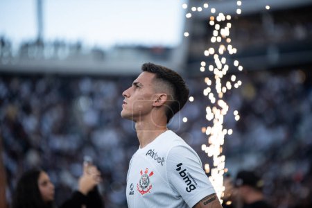 Photo for Sao Paulo (SP), Brazil 07/15/2023 - Matias Rojas, from Corinthians, in a match between Corinthians and America-MG, valid for the second leg of the quarterfinals of the Copa do Brasil 2023 - Royalty Free Image