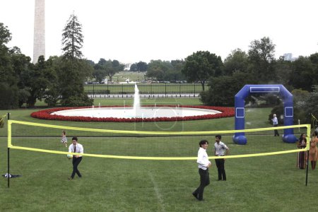 Foto de Joe y Jill Biden organizan un picnic en el Congreso en la Casa Blanca. 19 de julio de 2023, Washington DC, Maryland, Estados Unidos: El Presidente de Estados Unidos y la Primera Dama organizan el picnic del Congreso de la Casa Blanca en el South Lawn - Imagen libre de derechos