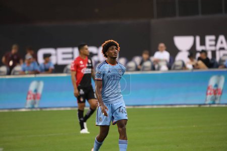 Photo for Leagues Cup: New York City FC vs Atlas FC. July 23, 2023. Queens, Nova York, USA: Soccer match between New York City FC and Atlas FC, on Matchday Leagues Cup, at Citi Field in Queens, on sunday (23). - Royalty Free Image