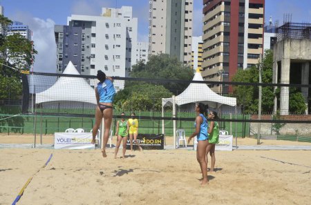 Photo for Natal (RN), Brazil 07/28/2023 - The tournament will be played at Aeroclube, starting this Friday (28). The Doubles champions guarantee a spot for the stage of the Circuito Brasil Open. - Royalty Free Image