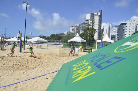 Téléchargez les photos : Natal (RN), Brésil 28 / 07 / 2023 - Le tournoi aura lieu à Aeroclube, à partir de ce vendredi (28). Les champions de doubles garantissent une place pour l'étape du Circuito Brasil Open. - en image libre de droit