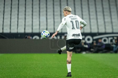 Photo for Sao Paulo (SP), Brazil 07/29/2023 - Roger Guedes, from Corinthians, in a match between Corinthians and Vasco da Gama, valid for the 17th round of the 2023 Brazilian Football Championship, held at Neo Quimica Arena - Royalty Free Image
