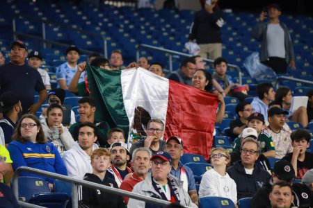 Photo for (SPO) Leagues Cup: Queretaro vs New England. August 07, 2023, Boston, Massachusetts, USA: Soccer match between Queretaro and New England valid for round of 16 of Leagues Cup at Gillette Stadium - Royalty Free Image