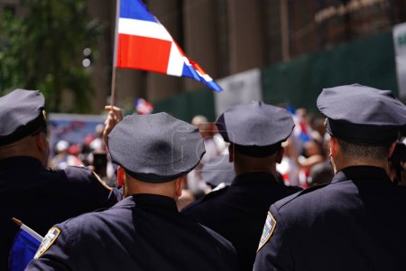 Photo for 41st. Dominican Republic Day Parade 2023. July 13, 2023 , New York , USA :Step into the vibrant streets of New York as the 41st Dominican Republic Day Parade of 2023 bursts to life! With esteemed guests including US Senator Chuck Schumer - Royalty Free Image