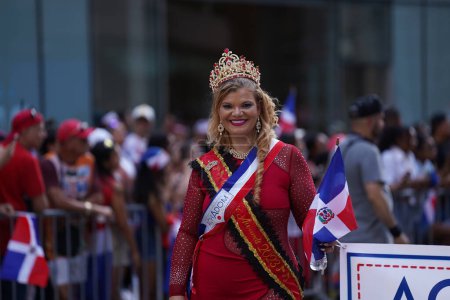 Photo for 41st National Dominican Day Parade 2023. August 13 ,2023, New York , USA: The streets of New York City came alive today as the 41st National Dominican Day Parade took place, dazzling spectators with its vibrant celebration of Dominican heritage - Royalty Free Image