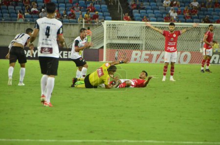 Photo for NATAL (RN), Brazil 08/13/2023 - Brasileirao/Serie C 2023/America-RN/Pouso Alegre - Game shot between America-RN and Pouso Alegre, at Arena das Dunas in Natal/RN, valid for Brasileirao/Serie C 2023 . - Royalty Free Image
