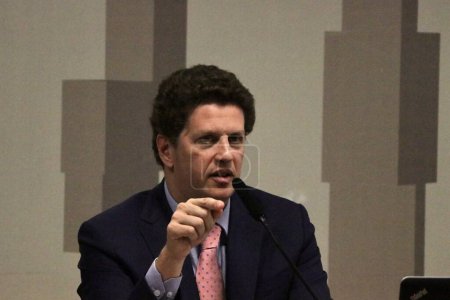 Téléchargez les photos : Brasilia (DF), 15 / 08 / 2023 - Député fédéral Ricardo Salles (PL-SP) témoignant en tant qu'invité à l'IPC des ONG, 8ème réunion délibérative, Témoignage en tant qu'invité ; dans la matinée de ce mardi 15 août 2023 - en image libre de droit