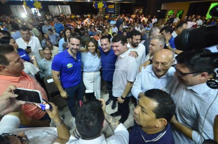 Téléchargez les photos : Parti PSDB candidature pour le candidat à la mairie dans Natal. 19 août 2023, Natal, Rio Grande do Norte, Brésil - en image libre de droit