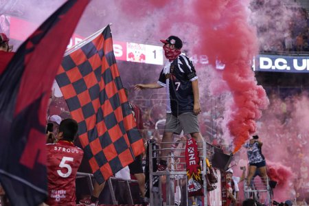 Photo for MLS Regular Season 2023 Red Bull New York vs D.C. United. August 20, 2023, Red Bull Arena Harrison New Jersey , USA : In a highly competitive MLS match tonight, Red Bull New York clashed with D.C. United - Royalty Free Image