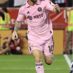 2023 MLS Regular Season: NY Red Bulls vs Inter Miami. August 26, 2023. Harrison, New Jersey, USA: Lionel Messi (Inter Miami) celebrates his goal during soccer match between NY Red Bulls and Inter Miami, valid for Major League Soccer (MLS) 
