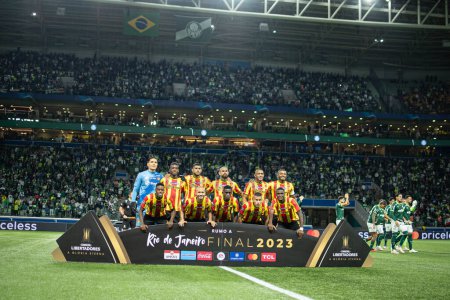 Photo for Sao Paulo (SP), Brazil 08/30/2023 - Match between Palmeiras x Deportivo Pereira (COL), valid for the second leg of the quarterfinals of the Copa Conmebol Libertadores 2023, held at Allianz Parque - Royalty Free Image